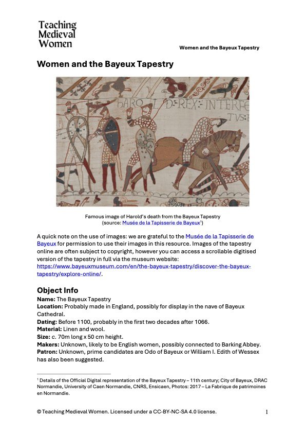 Women and the Bayeux Tapestry