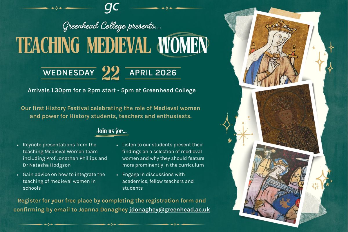 Invite to Greenhead College History Festival